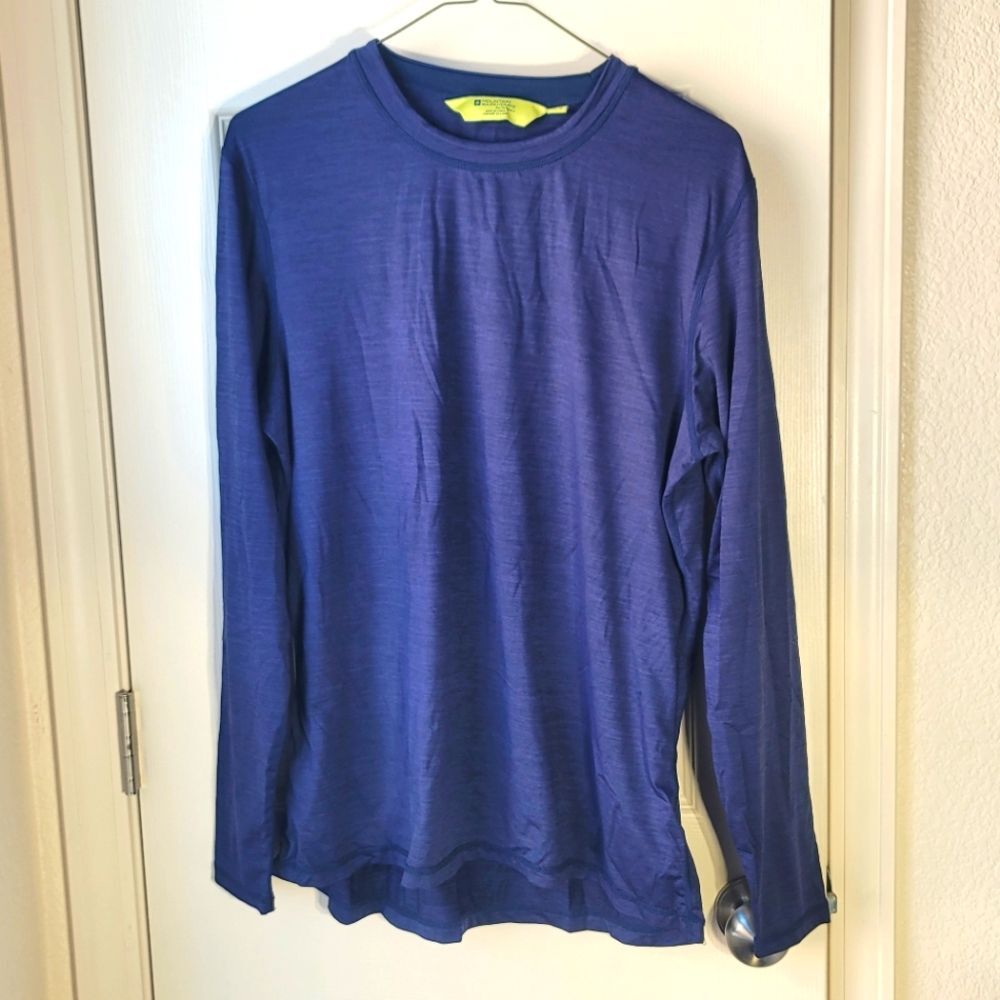 Mountain Warehouse Women's Base Layer Long Sleeve Shirt Blue Size 12 Activewear